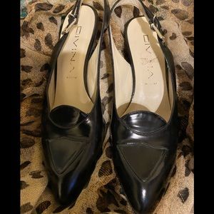 Classic Black Leather Italian Shoes 6 1/2